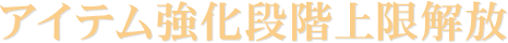 アイテム強化段階上限解放