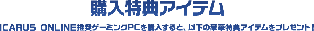 購入特典アイテム