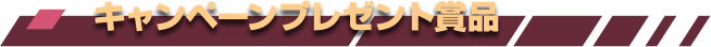 キャンペーンプレゼント賞品